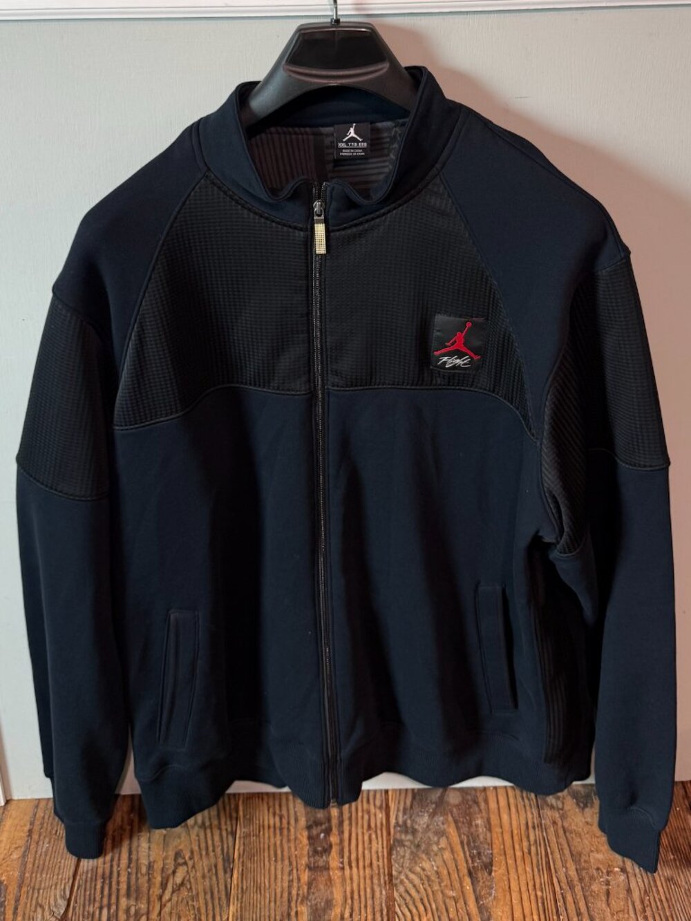 Vintage Jordan Nike Flight Jacket Retro 4 Bred OG Caged Up Full Zip Up Mens XXL